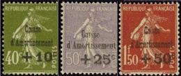 Série de la Caisse d'amortissement de 1931 - 3 timbres