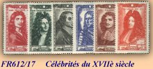 Série Louix XIV - 6 timbres