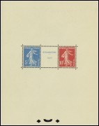Exposition internationale - Strasbourg 1927 - bloc de 2 timbres
