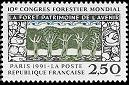 Congrès forestier mondial - 2.50f vert-foncé, bleu-vert et noir