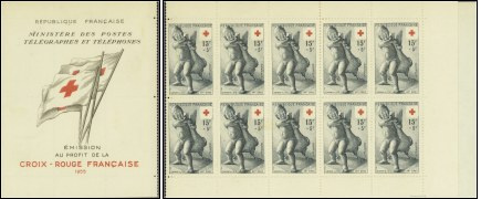 Croix-Rouge 1955 - carnet de 8 timbres