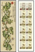 Croix-Rouge 1989 - carnet de 10 timbres + 2 vignettes