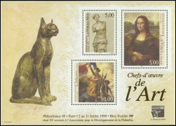 Exposition internationale Paris - Philexfrance 1999 - bloc de 3 timbres