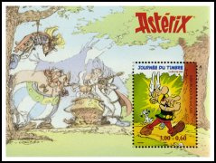 Journée du timbre Astérix - 3.00f + 0.60f multicolore émis en bloc feuillet n°22