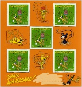 Timbres pour anniversaire - Marsupilami 2003 - bloc de 5 timbres