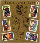 Personnages célèbres - Grands Interprètes de Jazz 2002 - bloc de 6 timbres