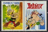 Timbre du carnet journée du timbre de 1999 avec logo - 3.00f multicolore