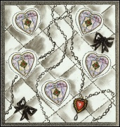 Saint Valentin - Coeurs Karl Lagerfeld 2004 - bloc de 5 timbres