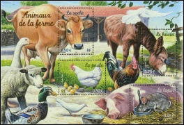 Nature de France - Animaux de la ferme 2004 - bloc de 4 timbres