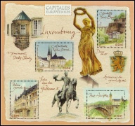 Capitales européennes - Luxembourg 2003 - bloc de 4 timbres