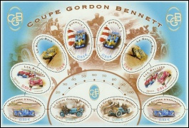 Sport automobile - Coupe Gordon Bennett 2005 - bloc de 10 timbres