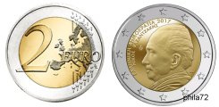 Commémorative 2 euros Grèce 2017 UNC - Nikos Kazantzakis