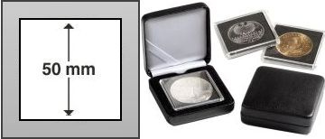 Ecrin numismatique NOBILE en métal pour 1 monnaie sous capsule Quadrum