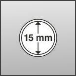Capsules carrées QUADRUM INTERCEPT pour monnaie de 15 mm - boite de 6