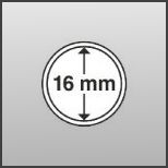 Capsules carrées QUADRUM INTERCEPT pour monnaie de 16 mm - boite de 6