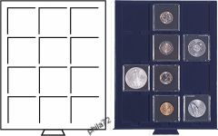 Médaillier numismatique SMART tiroir de 12 cases carrées pour monnaies sous capsules Quadrum