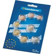 Série de 8 capsules rondes CAPS pour monnaies 1 cent à 2 euros - à l'unité