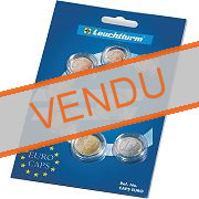 Série de 8 capsules rondes CAPS pour monnaies 1 cent à 2 euros - à l'unité