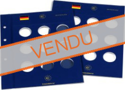Feuilles numismatiques VISTA de 9 cases pour pièces de 10, 20 ou 25 euros commémoratives allemandes - paquet de 2 feuilles