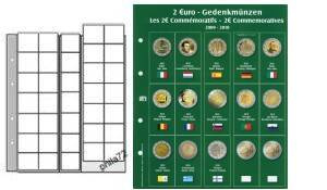 Feuille préimprimée numismatique PREMIUM 2 euros commémoratives 2010
