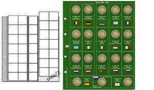 Feuille préimprimée numismatique PREMIUM 2 euros commémoratives 2012 - 10 ans de l'euro