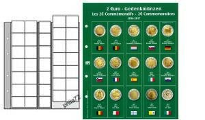 Feuille préimprimée numismatique PREMIUM 2 euros commémoratives 2017 - 1ère partie