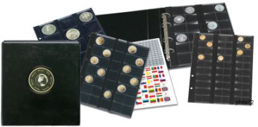 Album PREMIUM Universel monnaies du monde avec 4 feuilles panachées pour 134 monnaies
