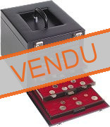 Valise box numismatiques CARGO MB DE LUXE en cuir véritable vendue vide pour 10 médailliers MB ou 6 MB XL
