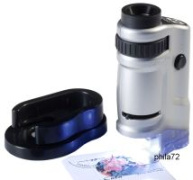 Microscope de poche avec zoom x20 à x40