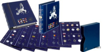 Album monnaies VISTA Euro Classic volume II pour les 12 séries des nouveaux ou futurs pays de la zone Euro et son étui assorti