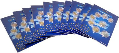 Série de 8 capsules rondes CAPS pour monnaies 1 cent à 2 euros - lot de 10