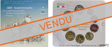 Coffret série monnaies euro Italie 2017 BU - Basilique Saint-Marc de Venise