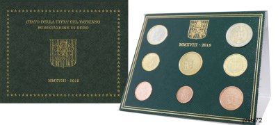 Coffret série monnaies euros Vatican 2018 BU - Armoiries du pape François