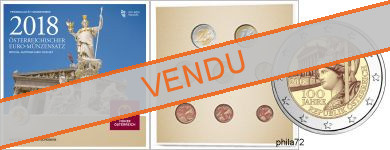 Coffret série monnaies euro Autriche 2018 BU