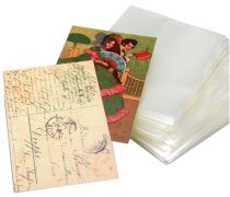 Etuis individuels pour cartes postales anciennes 140 x 90 mm - paquet de 100 