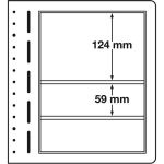 Feuilles neutres LB 3 MIX avec 1 bande de 81 x 190 mm et 2 bandes de 59 x 190 mm  - paquet de 10 feuilles