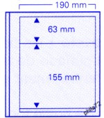 Feuilles neutres SPÉCIAL-DUAL MIX2 1 bande de 63 x 190 mm et 1 bande de 155 x 190 mm - paquet de 5 feuilles
