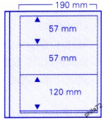 Feuilles neutres SPÉCIAL-DUAL MIX3 2 bandes de 57 x 190 mm et 1 bande de 120 x 190 mm - paquet de 5 feuilles