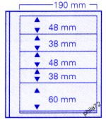 Feuilles neutres SPÉCIAL-DUAL MIX5 2 bandes de 48 x 190 mm, 2 bandes de 38 x 190 mm et 1 bande de 60 x 190 mm - paquet de 5 feuilles