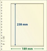 Feuilles neutres LINDNER-T 1 bande de 238 x 189 mm - paquet de 10 feuilles