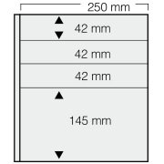 Feuilles neutres GARANT MIX4 3 bandes de 42 x 250 mm et 1 bande de 145 x 250 mm- paquet de 5 feuilles