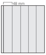 Feuilles transparente GARANT 5 bandes verticales de 48 x 297 mm - paquet de 5 feuilles