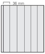 Feuilles transparente GARANT 6 bandes verticales de 36 x 297 mm - paquet de 5 feuilles
