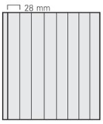 Feuilles transparente GARANT 8 bandes verticales de 28 x 297 mm - paquet de 5 feuilles