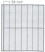Feuilles transparente GARANT 7 bandes de 2 cases verticales de 34 x 145 mm - paquet de 5 feuilles