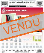 Feuilles préimprimées YVERT & TELLIER SC France Autoadhésifs 1er semestre 2017 avec pochettes