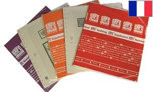 Feuille préimprimée Safe-dual France pour Mini-feuillet 2001 avec pochettes recto verso
