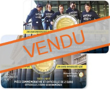 Duo commémoratives 2 euros Belgique 2017 Coincards version Française et flamande - Université de Gent