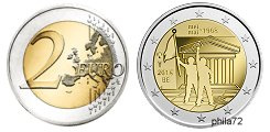 Commémorative 2 euros Belgique 2018 UNC - 50 ans révolte étudiante Mai 1968