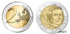 Commemorative 2 Euros France 18 Unc Simone Veil Philatelie72